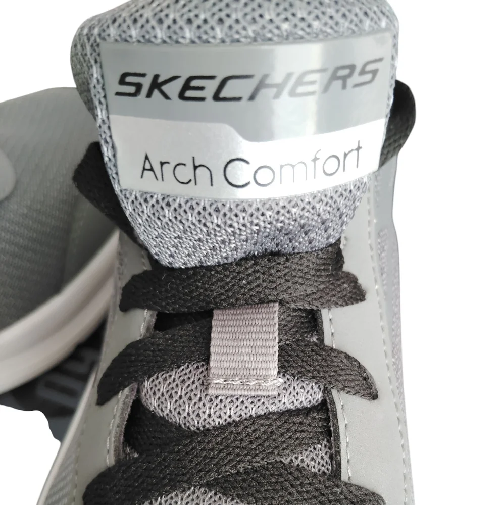 Skechers Men's Arch Comfort Gray‎ and Black Sneakers Sz 10